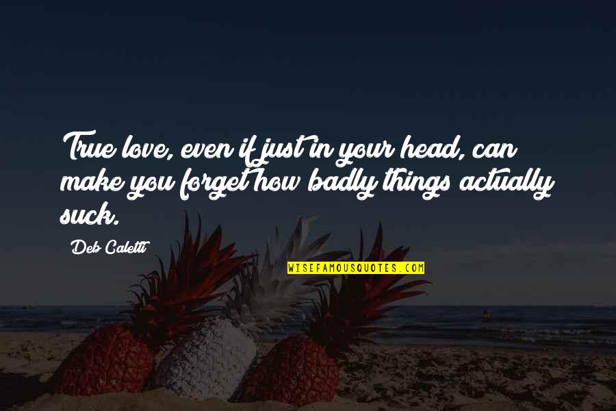 I Love You So Badly Quotes By Deb Caletti: True love, even if just in your head,