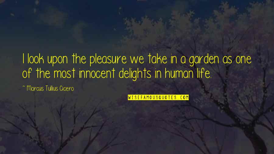 I ' M Very Innocent Quotes By Marcus Tullius Cicero: I look upon the pleasure we take in