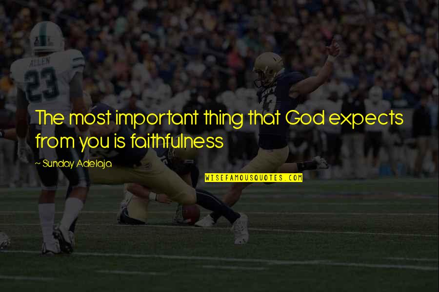 I Wish Tere Jaisa Dost Quotes By Sunday Adelaja: The most important thing that God expects from