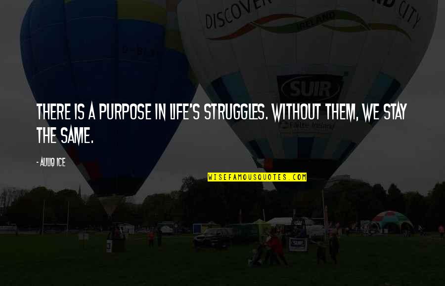 Ice's Quotes By Auliq Ice: There is a purpose in life's struggles. Without