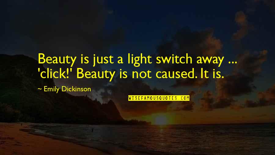 Ideja Jugoslovenstva Quotes By Emily Dickinson: Beauty is just a light switch away ...