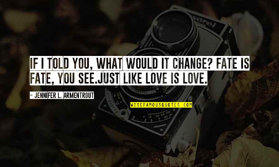 If I Told You I Love You Quotes By Jennifer L. Armentrout: If I told you, what would it change?