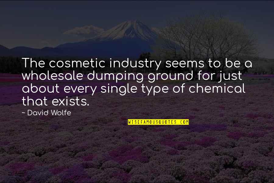 If I Were Single Quotes By David Wolfe: The cosmetic industry seems to be a wholesale