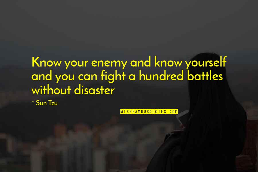 If You Know Your Enemy Quotes By Sun Tzu: Know your enemy and know yourself and you