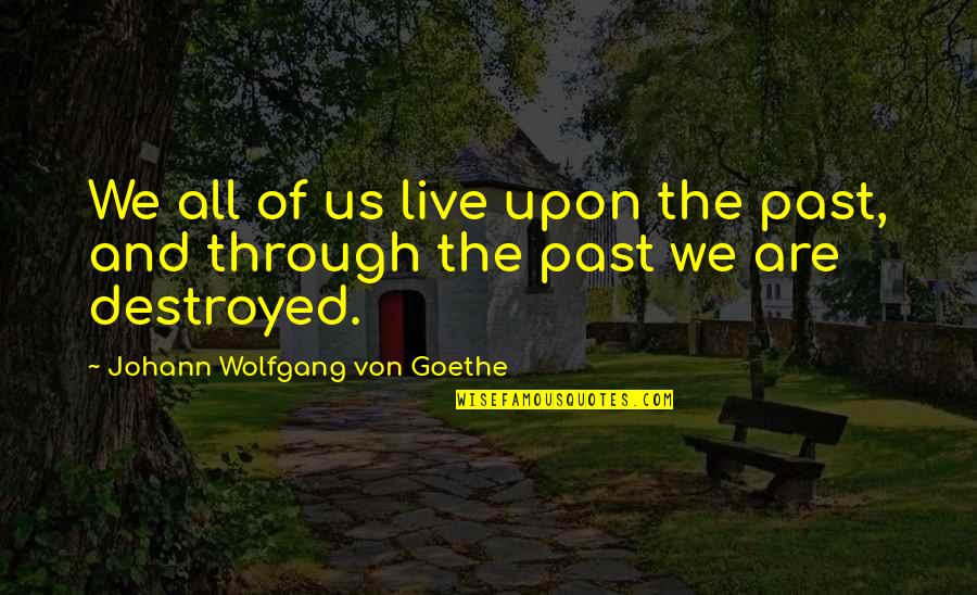 If You Wanna Fly Quotes By Johann Wolfgang Von Goethe: We all of us live upon the past,