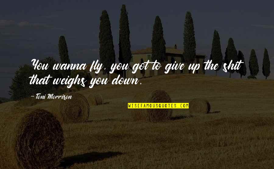 If You Wanna Fly Quotes By Toni Morrison: You wanna fly, you got to give up