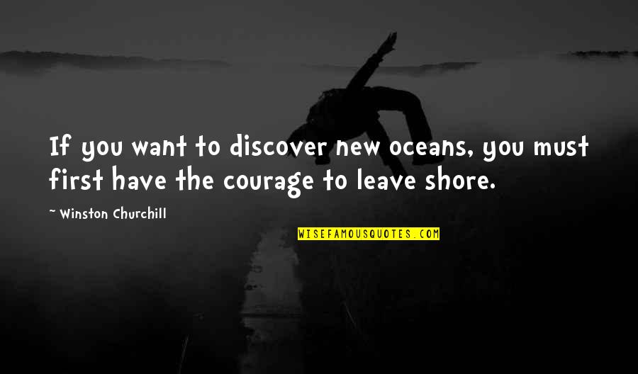 If You Want To Leave Quotes By Winston Churchill: If you want to discover new oceans, you