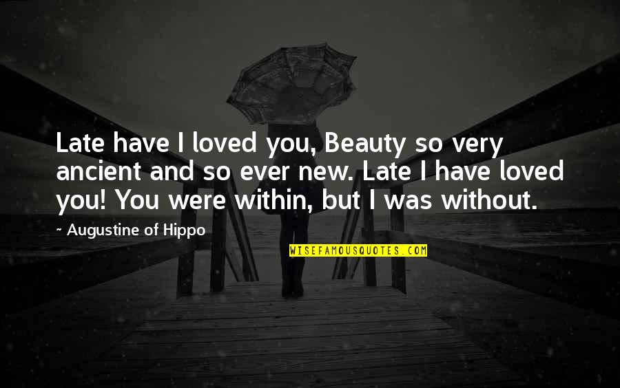 I'm So Loved Quotes By Augustine Of Hippo: Late have I loved you, Beauty so very