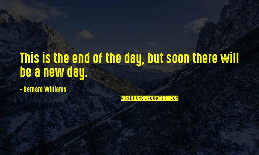 Immaginare Press Quotes By Bernard Williams: This is the end of the day, but