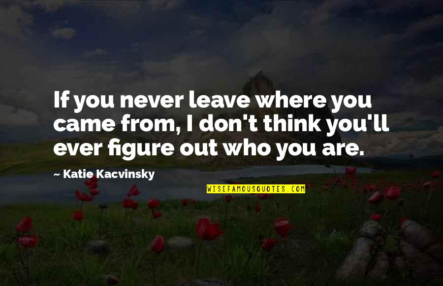 Immolation Quotes By Katie Kacvinsky: If you never leave where you came from,