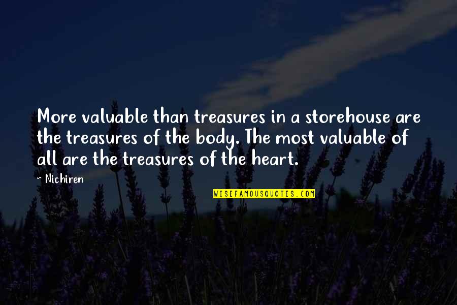 Implores Define Quotes By Nichiren: More valuable than treasures in a storehouse are