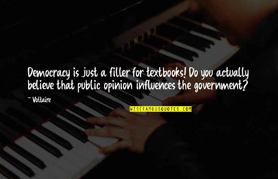 In Case Youre Having A Bad Day Quotes By Voltaire: Democracy is just a filler for textbooks! Do