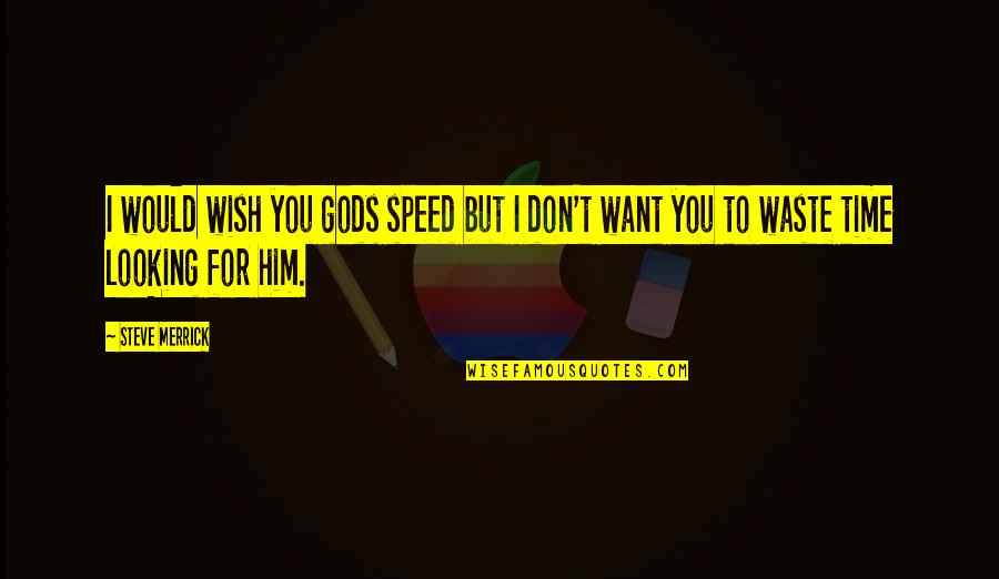 In Gods Time Quotes By Steve Merrick: I would wish you gods speed but I