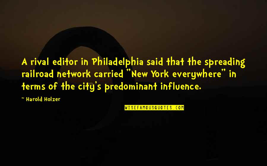 In Text Citation Using A Direct Quotes By Harold Holzer: A rival editor in Philadelphia said that the