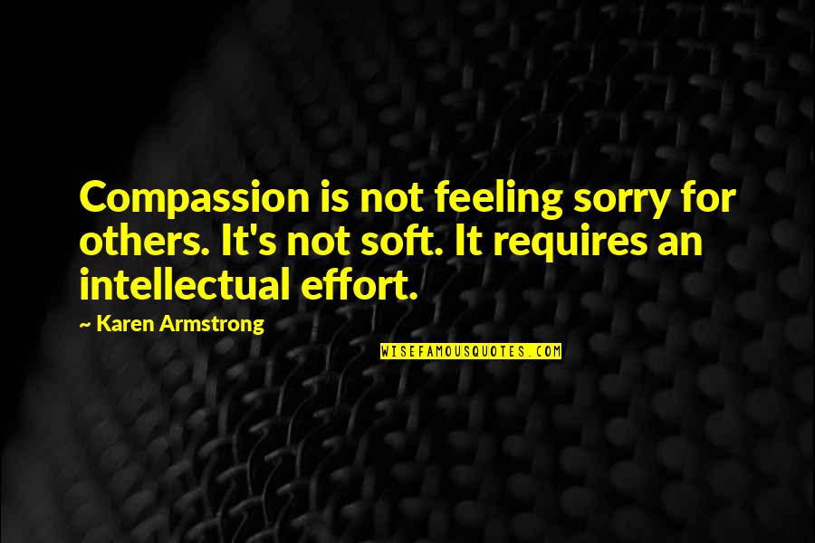 Inappropriately Affectionate Quotes By Karen Armstrong: Compassion is not feeling sorry for others. It's