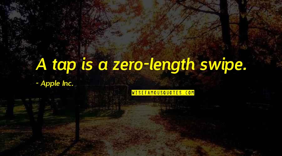 Inc Quotes By Apple Inc.: A tap is a zero-length swipe.