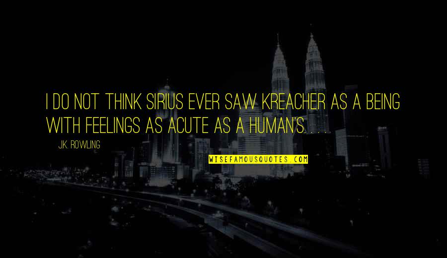 Incantations Mike Quotes By J.K. Rowling: I do not think Sirius ever saw Kreacher