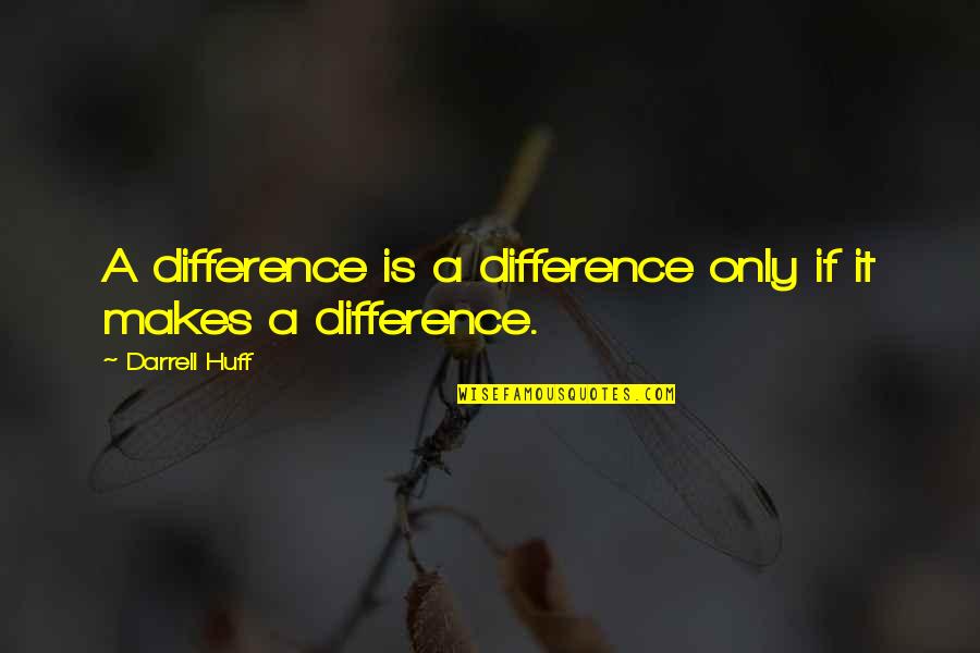 Inconstant Synonym Quotes By Darrell Huff: A difference is a difference only if it