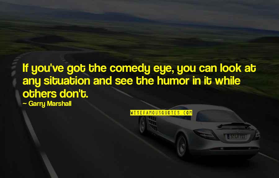 Insecurity And Trust Quotes By Garry Marshall: If you've got the comedy eye, you can