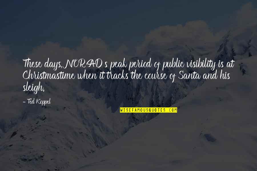 Insipido Definicion Quotes By Ted Koppel: These days, NORAD's peak period of public visibility