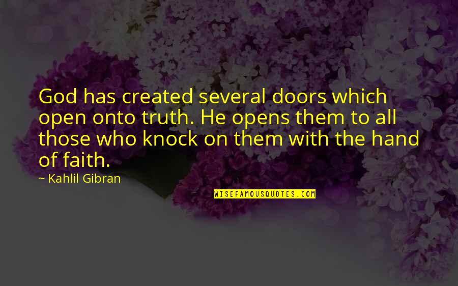 Insista Spanish Quotes By Kahlil Gibran: God has created several doors which open onto