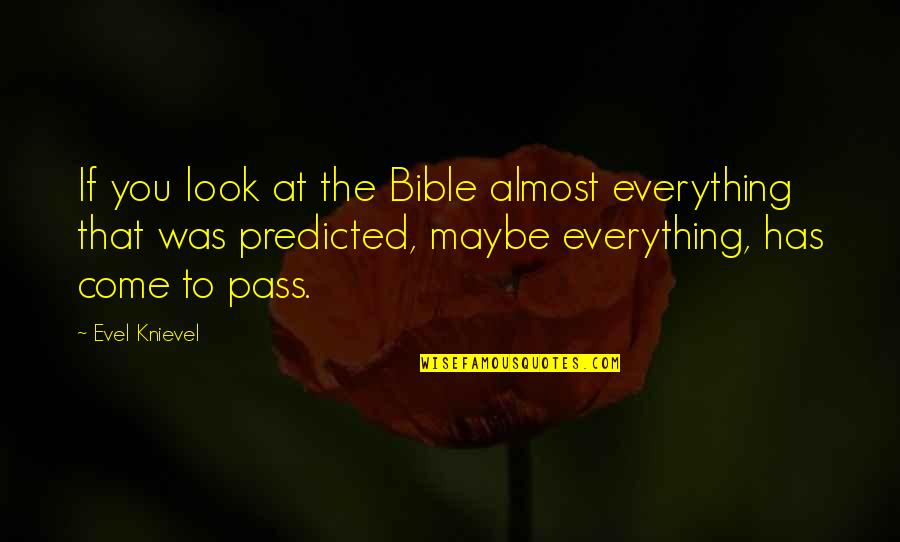 Insisteren Quotes By Evel Knievel: If you look at the Bible almost everything