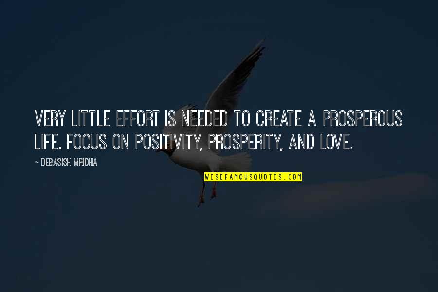 Inspirational Buddha Quotes By Debasish Mridha: Very little effort is needed to create a