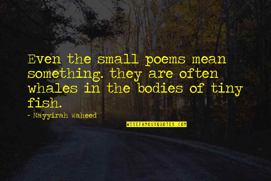 Inspirational Financial Advisor Quotes By Nayyirah Waheed: Even the small poems mean something. they are