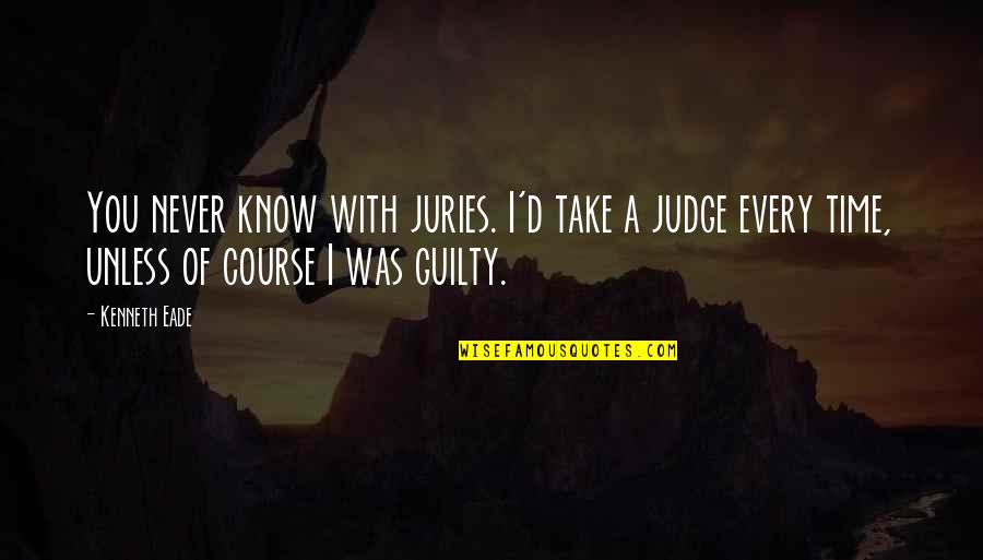 Inspirational Good Night Images Quotes By Kenneth Eade: You never know with juries. I'd take a