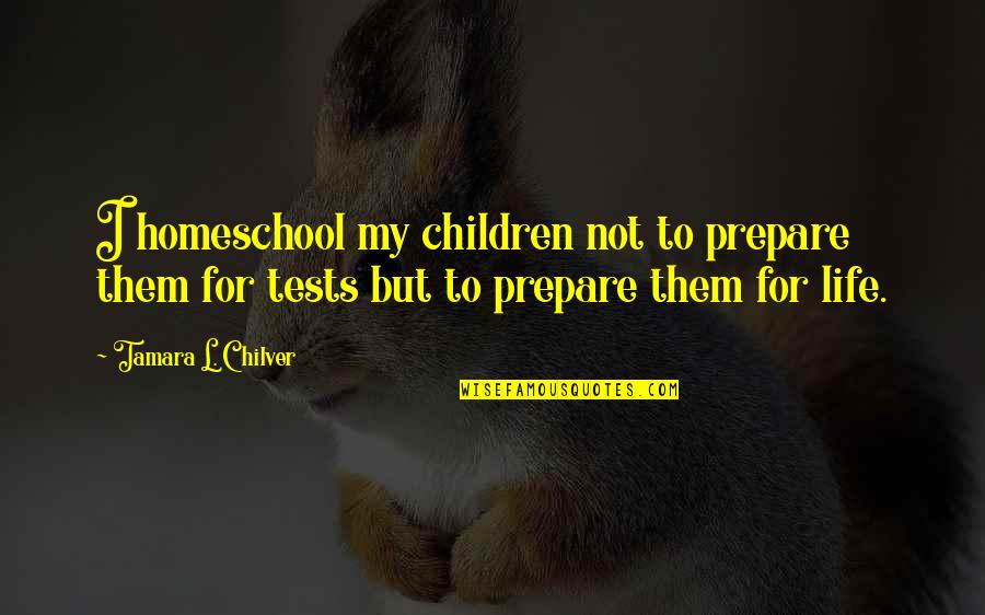 Inspirational Mom Quotes By Tamara L. Chilver: I homeschool my children not to prepare them