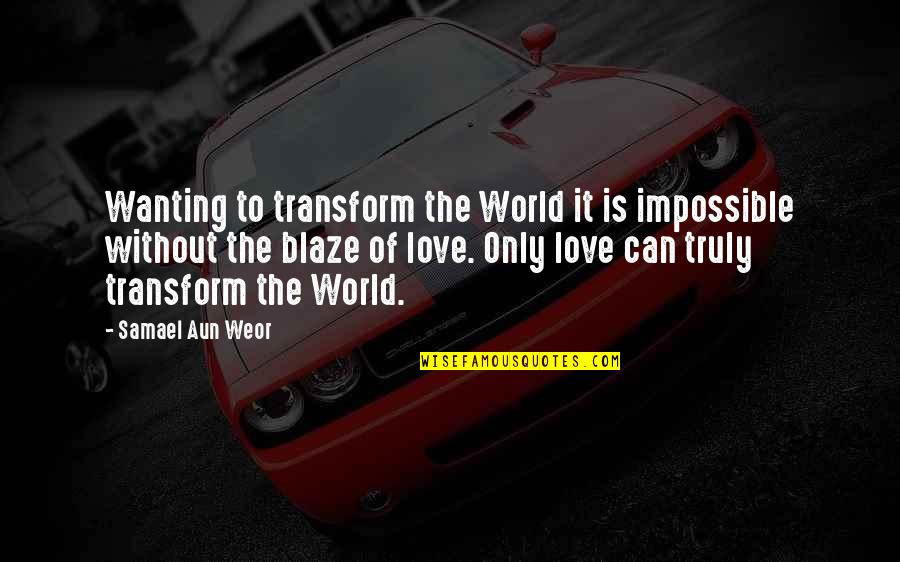 Inspired Individuals Quotes By Samael Aun Weor: Wanting to transform the World it is impossible