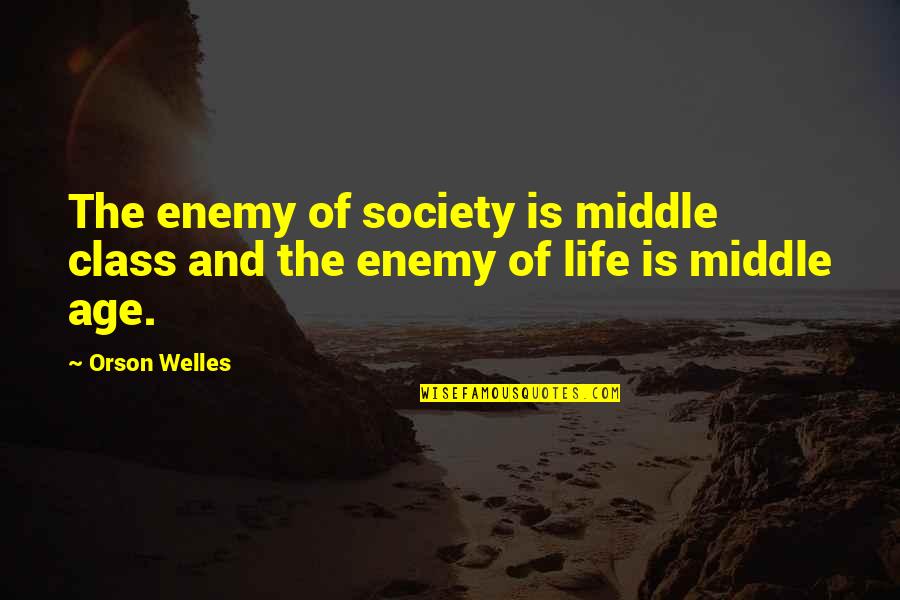 Inspiring Black Lives Matter Posts Quotes By Orson Welles: The enemy of society is middle class and