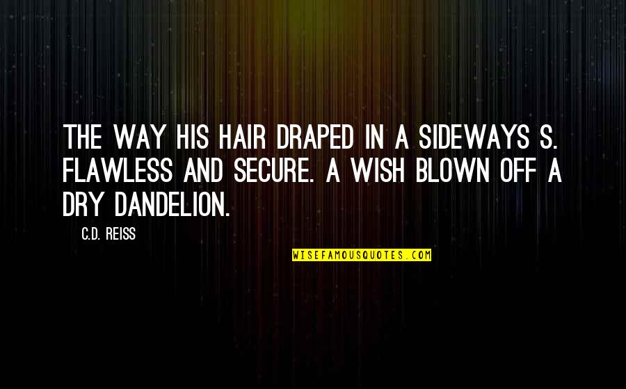 Integralet Quotes By C.D. Reiss: The way his hair draped in a sideways
