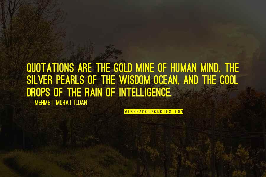 Intelligence And Wisdom Quotes By Mehmet Murat Ildan: Quotations are the gold mine of human mind,