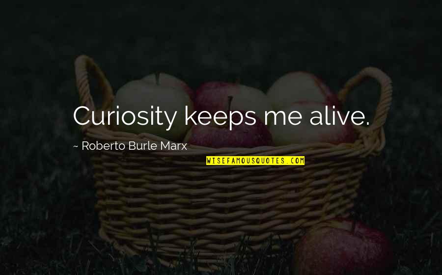 Intended Synonym Quotes By Roberto Burle Marx: Curiosity keeps me alive.