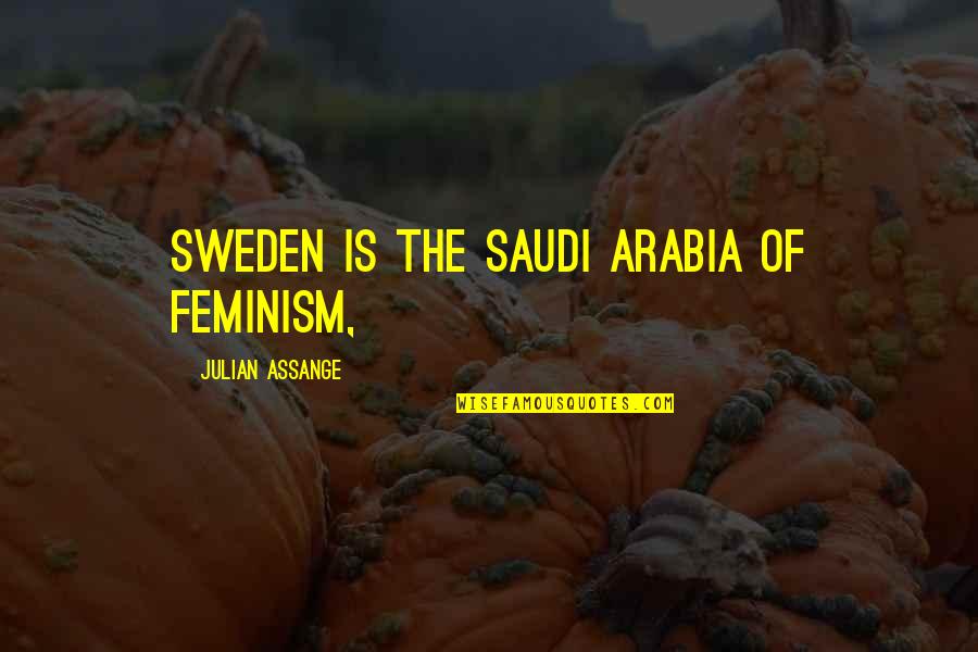 Intermediation De Construction Quotes By Julian Assange: Sweden is the Saudi Arabia of feminism,