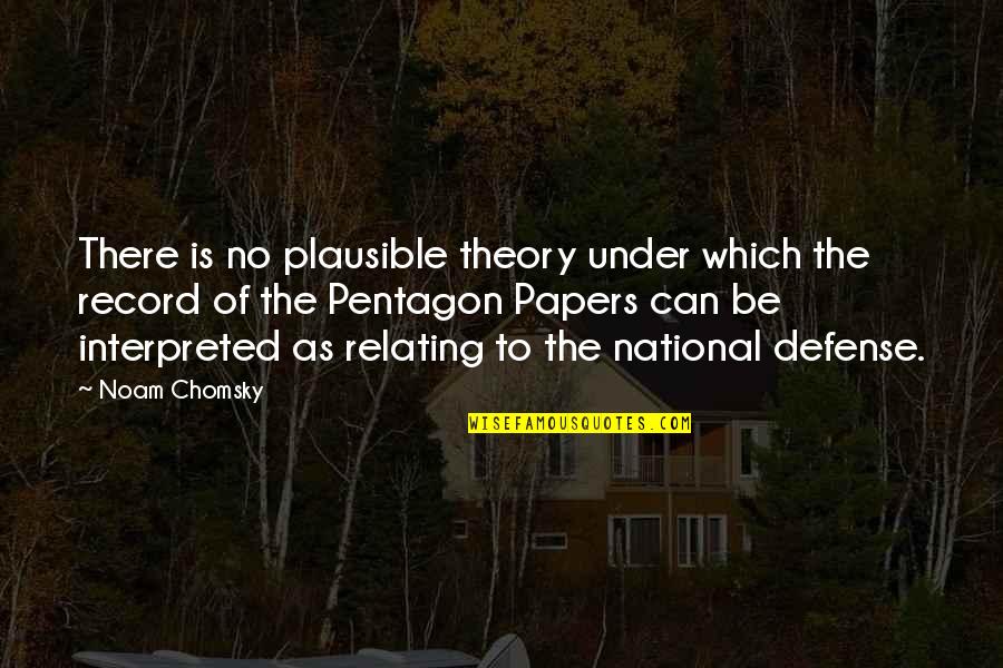Interpreted Quotes By Noam Chomsky: There is no plausible theory under which the