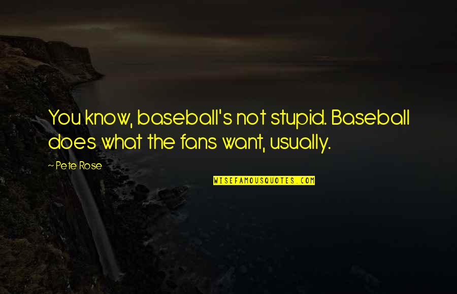 Intimiteit En Quotes By Pete Rose: You know, baseball's not stupid. Baseball does what