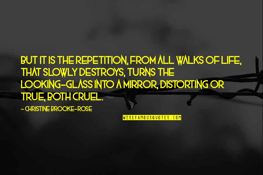 Into The Looking Glass Quotes By Christine Brooke-Rose: But it is the repetition, from all walks