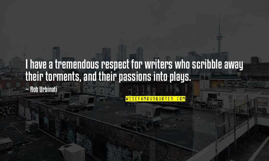 Intriguing Aspect Quotes By Rob Urbinati: I have a tremendous respect for writers who