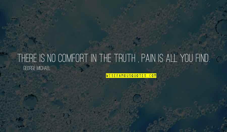 Inverni Discount Quotes By George Michael: There is no comfort in the truth ,