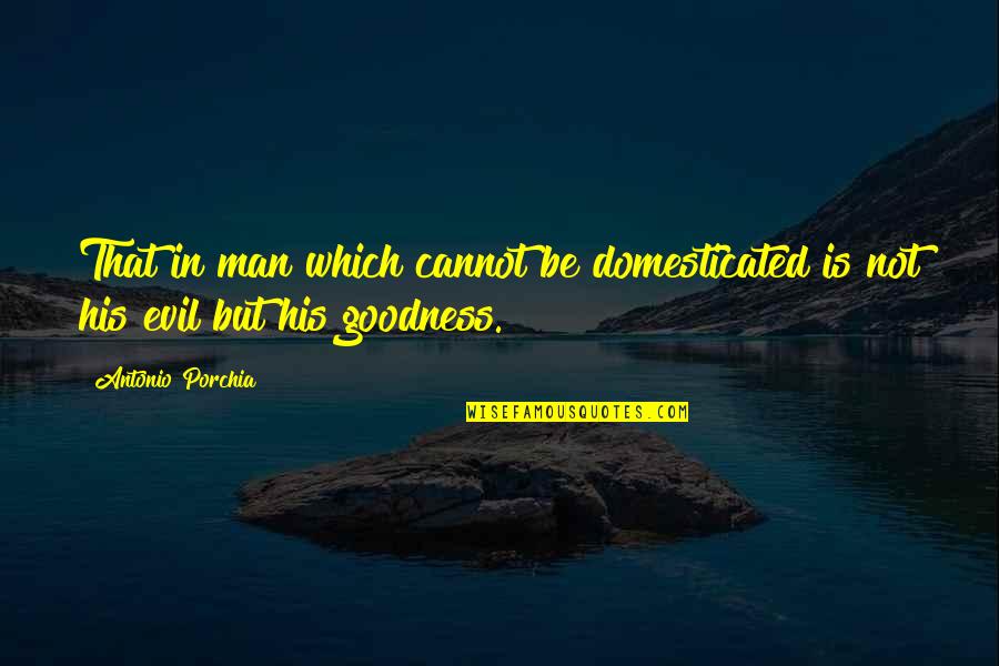 Invisible Realities Quotes By Antonio Porchia: That in man which cannot be domesticated is