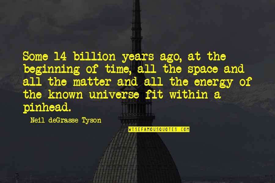 Irisina Quotes By Neil DeGrasse Tyson: Some 14 billion years ago, at the beginning