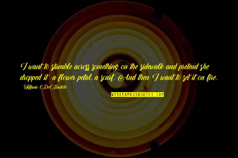 Irrational Belief Quotes By Tiffanie DeBartolo: I want to stumble across something on the