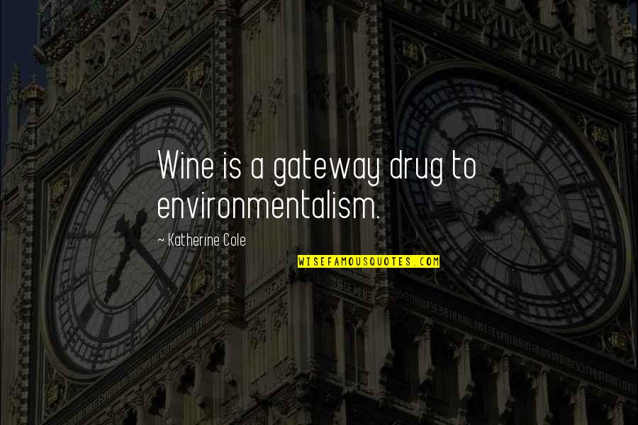 Is The Little Things That Matter Quote Quotes By Katherine Cole: Wine is a gateway drug to environmentalism.