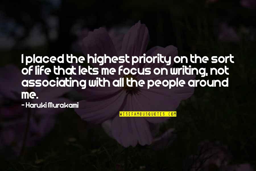 It Always Gets Worse Before It Gets Better Quotes By Haruki Murakami: I placed the highest priority on the sort