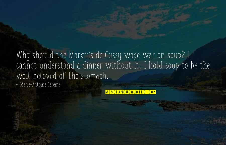 It Should Be Quotes By Marie-Antoine Careme: Why should the Marquis de Cussy wage war