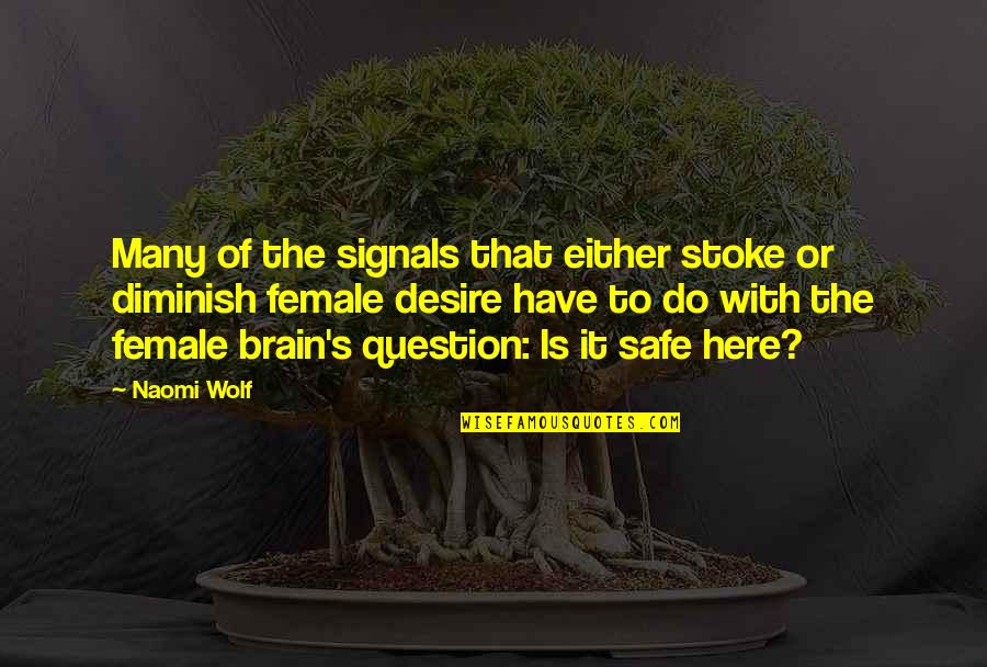 It's Either Quotes By Naomi Wolf: Many of the signals that either stoke or