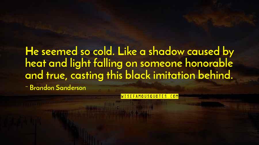 It's So Cold That Quotes By Brandon Sanderson: He seemed so cold. Like a shadow caused