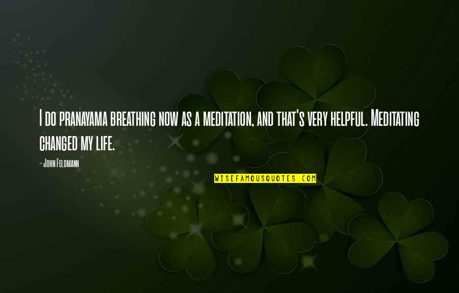 I've Changed My Life Quotes By John Feldmann: I do pranayama breathing now as a meditation,